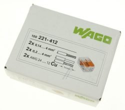 WAGO 221-412 COMPACT VERBINDINGSKLEM 100 STUKS 2-DRAADS TOT 4MM²