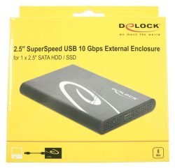 42610 EXTERNE BEHUIZING VOOR 2.5″ SATA HDD / SSD MET SUPERSPEED USB 10 GBPS (USB 3.1 GEN 2)