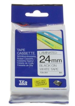 TZE-251 INKTLINT ZWART/WIT 24M/8M VOOR BROTHER