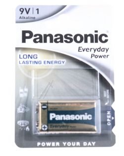 6LR61 6LR61EPS/1BP EVERYDAY POWER ALKALINE BATTERIJ 9V BLOCK 1ER. BLISTER
