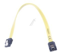 82476 SATA KABEL 20CM RECHT/RECHT METAAL GEEL