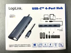 UA0309 USB HUB - USB-C 3.1 / USB 3.0 4-POORTEN KLEUR: ALUMINIUM