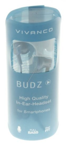 BUDZ BLUE 38927 IN-EAR STEREO OORTELEFOONS MET TELEFOONFUNCTIE, BLAUW