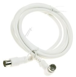F-QUICK-AANSLUITKABEL STEKER RECHT/STEKER 90° CLASS:A, WIT 1,5MTR.