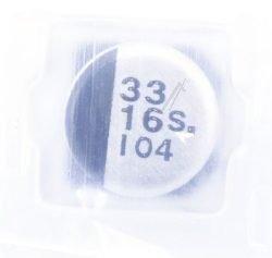 33UF-16V EEE1CA330WR SMD-ELKO PAN 85° 5X5,4MM