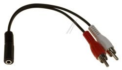 2XCINCH-ST./JACK-CONTRA 3,5MM.STEREO 20CM.