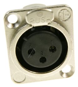 NC-3FDL1 0344690 XLR-CHASSISDEEL CONTRA 3-POL. -NEUTRIK-