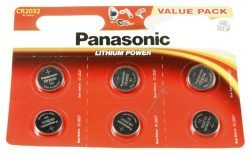 CR2032 CR-2032L/6BP 3,0V-220MA LITHIUM-KNOOPCEL, BLISTER À 6 STUKS