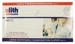 LATEX WEGWERP HANDSCHOENEN GR. M (7-8) 100 ST. NIET GEPOEDERD
