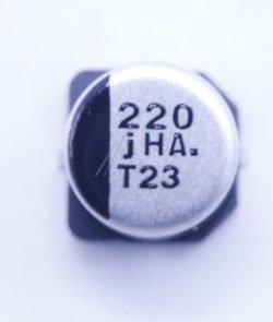 220UF-6,3V SMD-ELCO 105°, 6,3X5,4MM. ROHS-CONFORM
