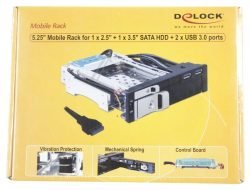 47209 5.25 WECHSELRAHMEN FÜR 1X2.5 + 1X3.5 SATA HDD + 2XU
