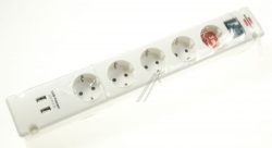 BREMOUNTA 1150660325 TAFELCONTACTDOOS 5-VOUDIG + 2 USB MET SCHAKELAAR 3,0M KABEL