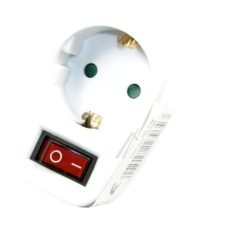 AS 1W 22396 WANDCONTACT-DOOS MET RA, SCHAKELAAR EN KINDBEVEILIGING, WIT