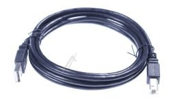 ADAPTERKABEL USB-A-STEKER / USB-B-STEKER 2.0 ZWART 1,8M