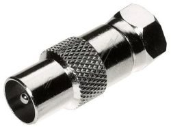 ADAPTER RECHT, F-STEKER/COAX-STEKER